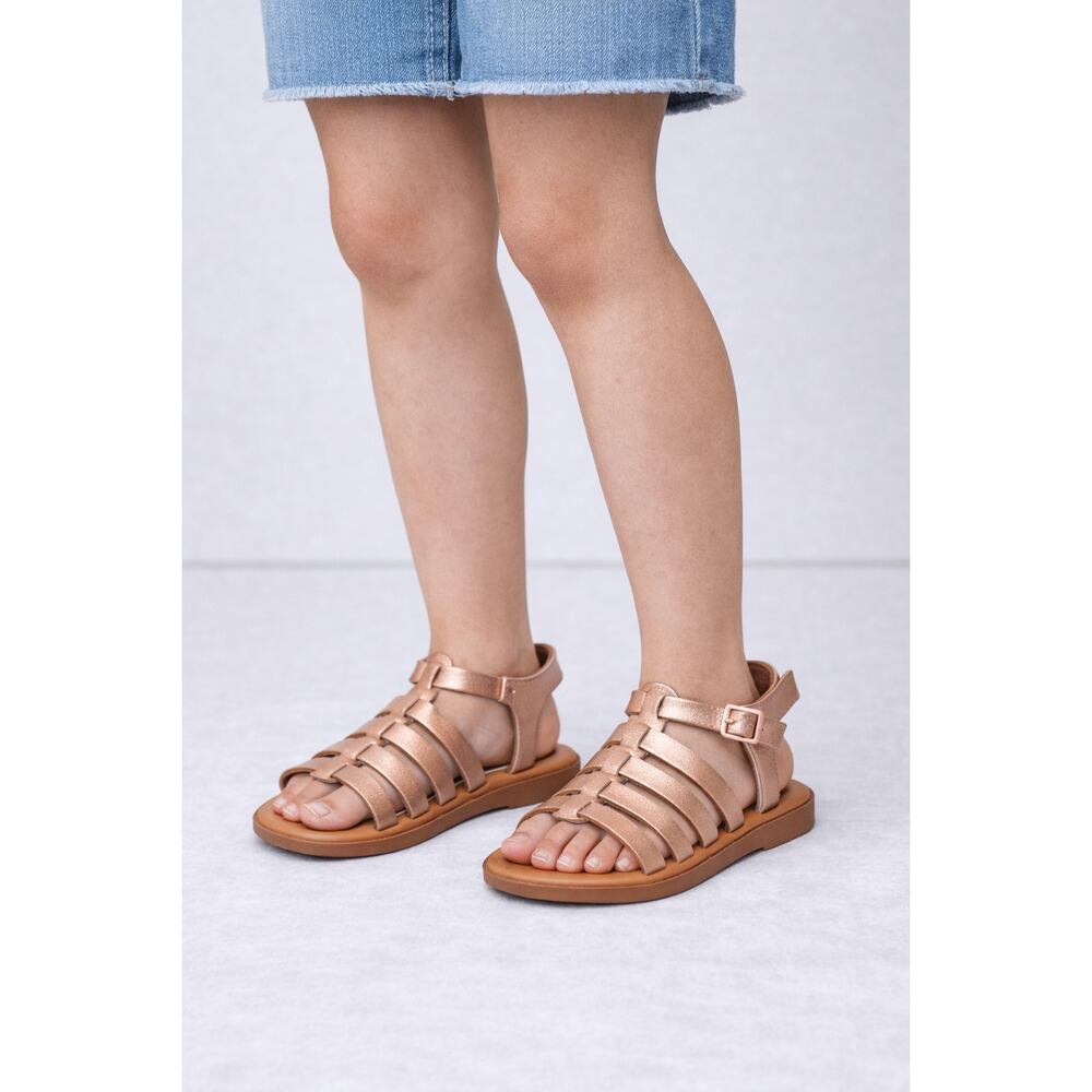 Wonder Nation Rose Gold Gladiator Sandals Kids / Youth Size 2 - New in Box